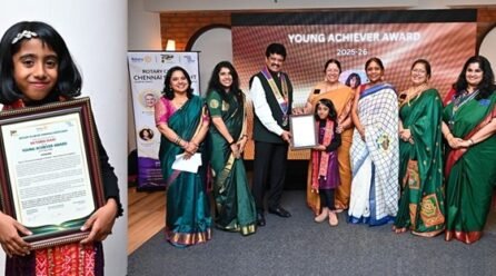 8-Year-Old Musical Prodigy Victoria Isaac Honored with Prestigious Young Achiever Award by Rotary Club of Chennai Spotlight